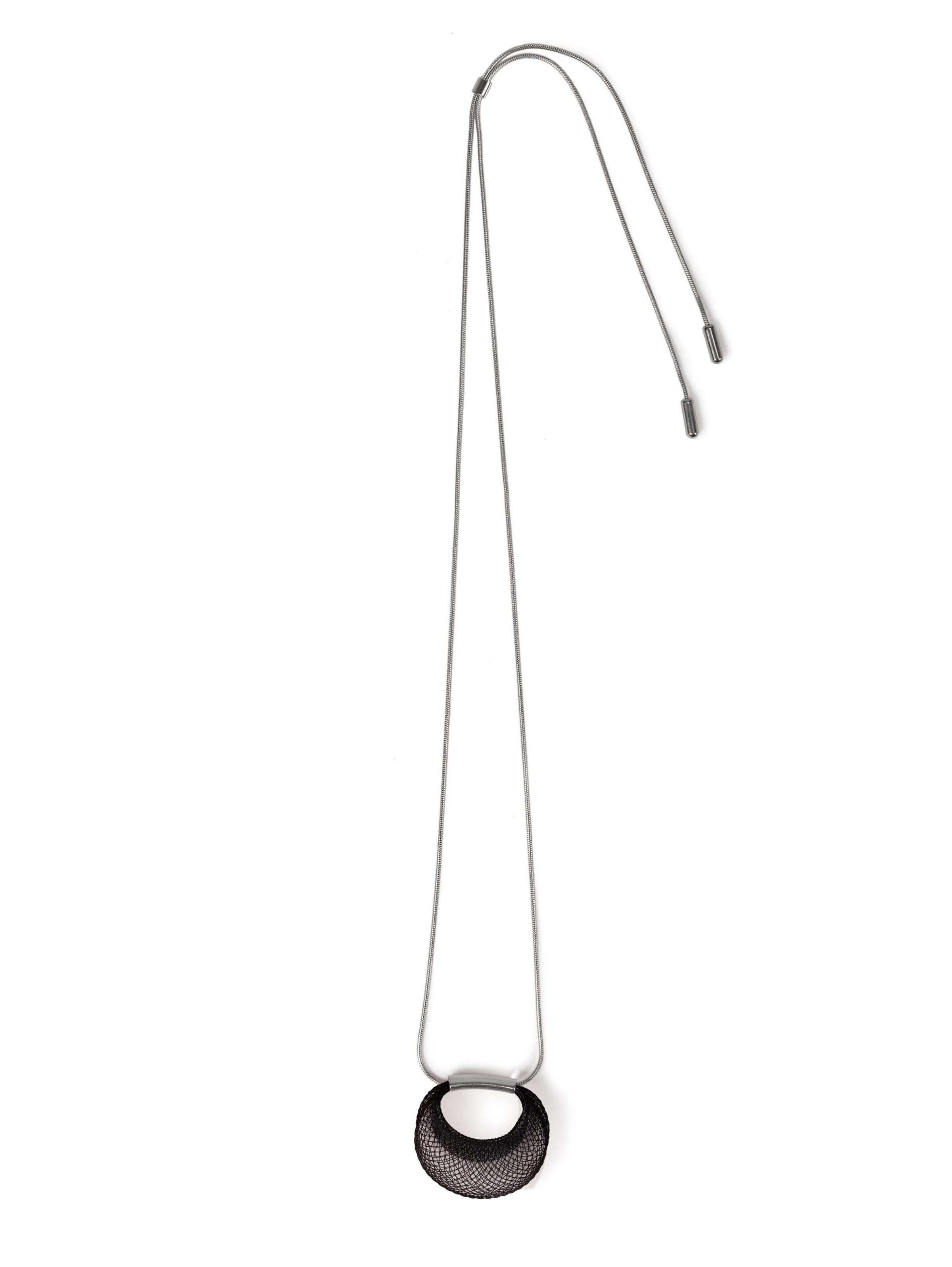 Gretchen Halskette 'Vlum Loop' in Schwarz: Vorderseite