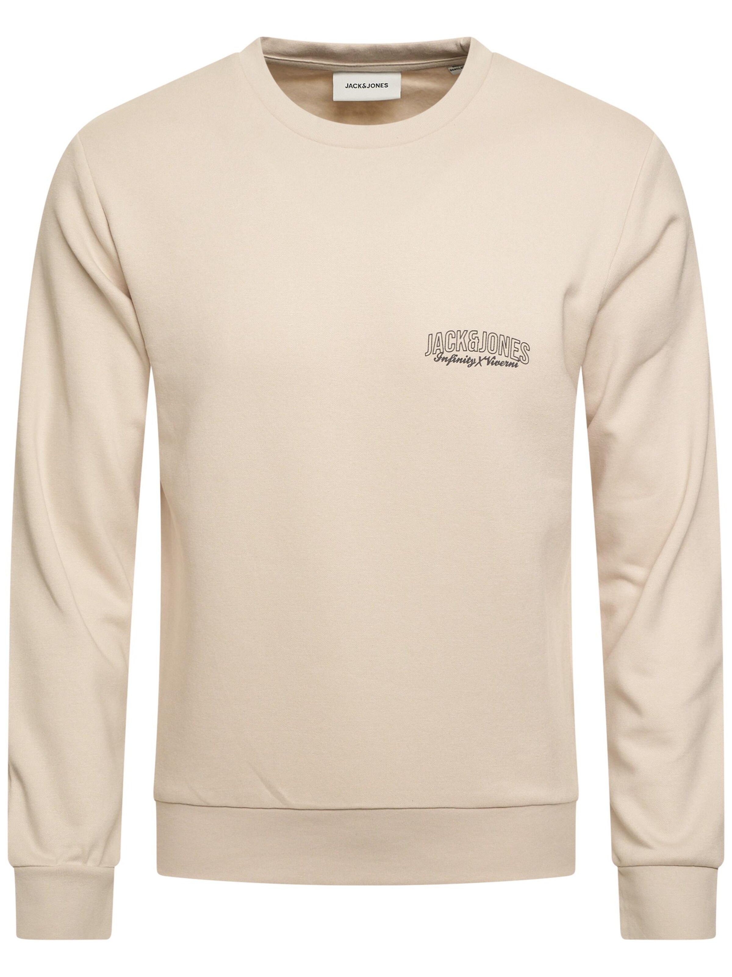 JACK JONES Sweatshirt 'JJINFINITY'‌‌‌‌ in Beige