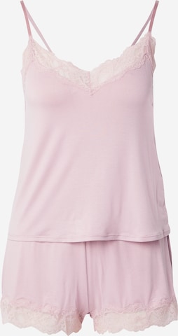 rožinė Hunkemöller Pižama su šortais 'Nana': priekis