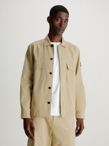 Veste mi-saison Calvin Klein en beige : devant