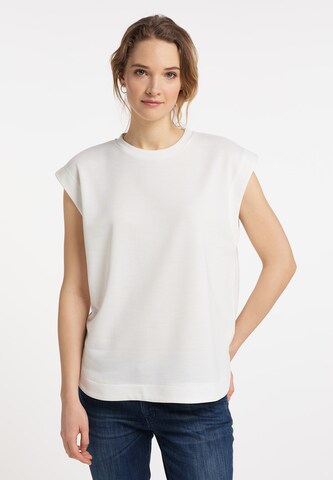 Sweat-shirt DreiMaster Maritim en blanc : devant