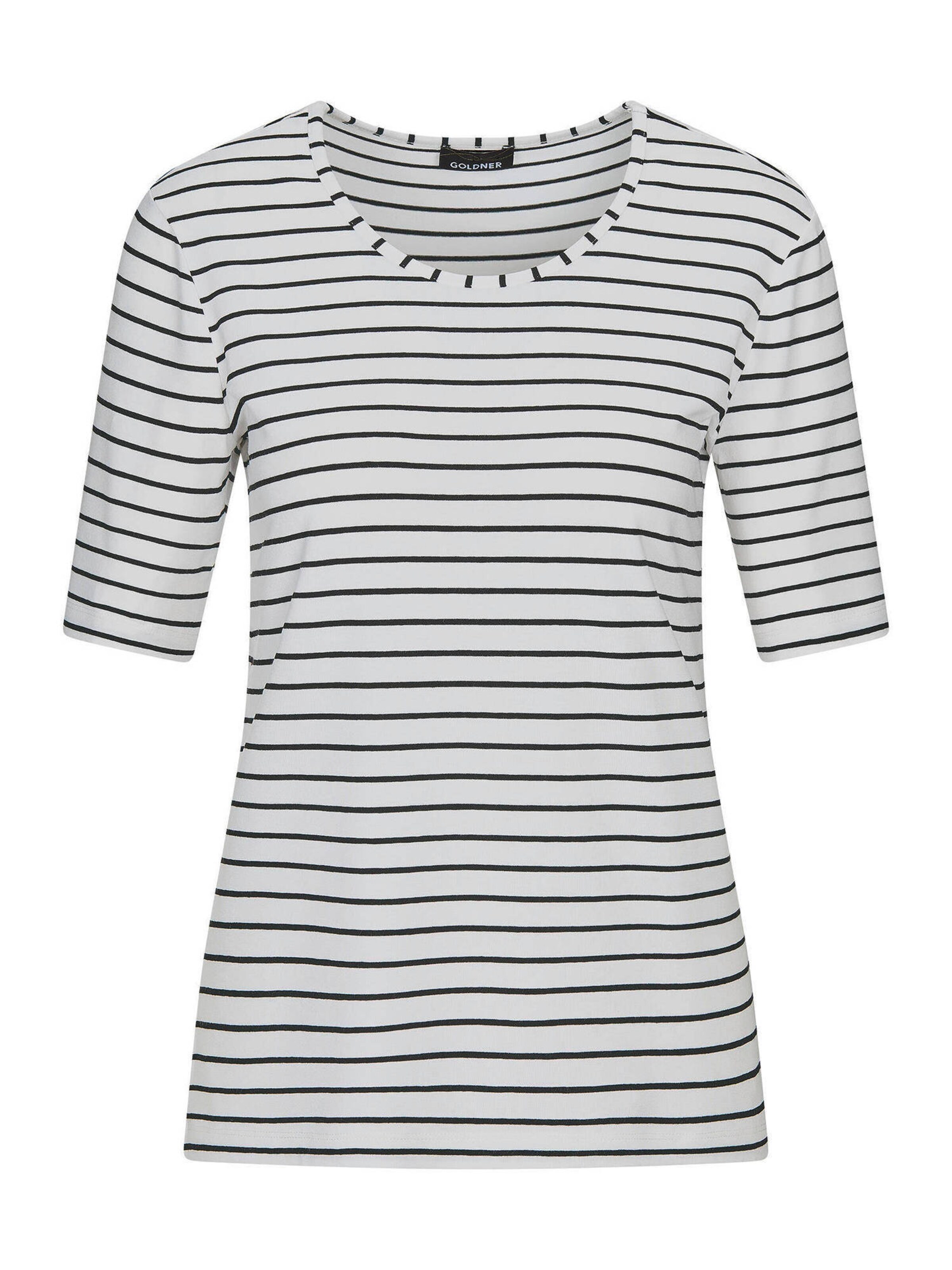 Goldner Shirt in Weiß: Vorderseite