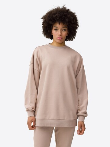 Sweat de sport 4F en beige : devant