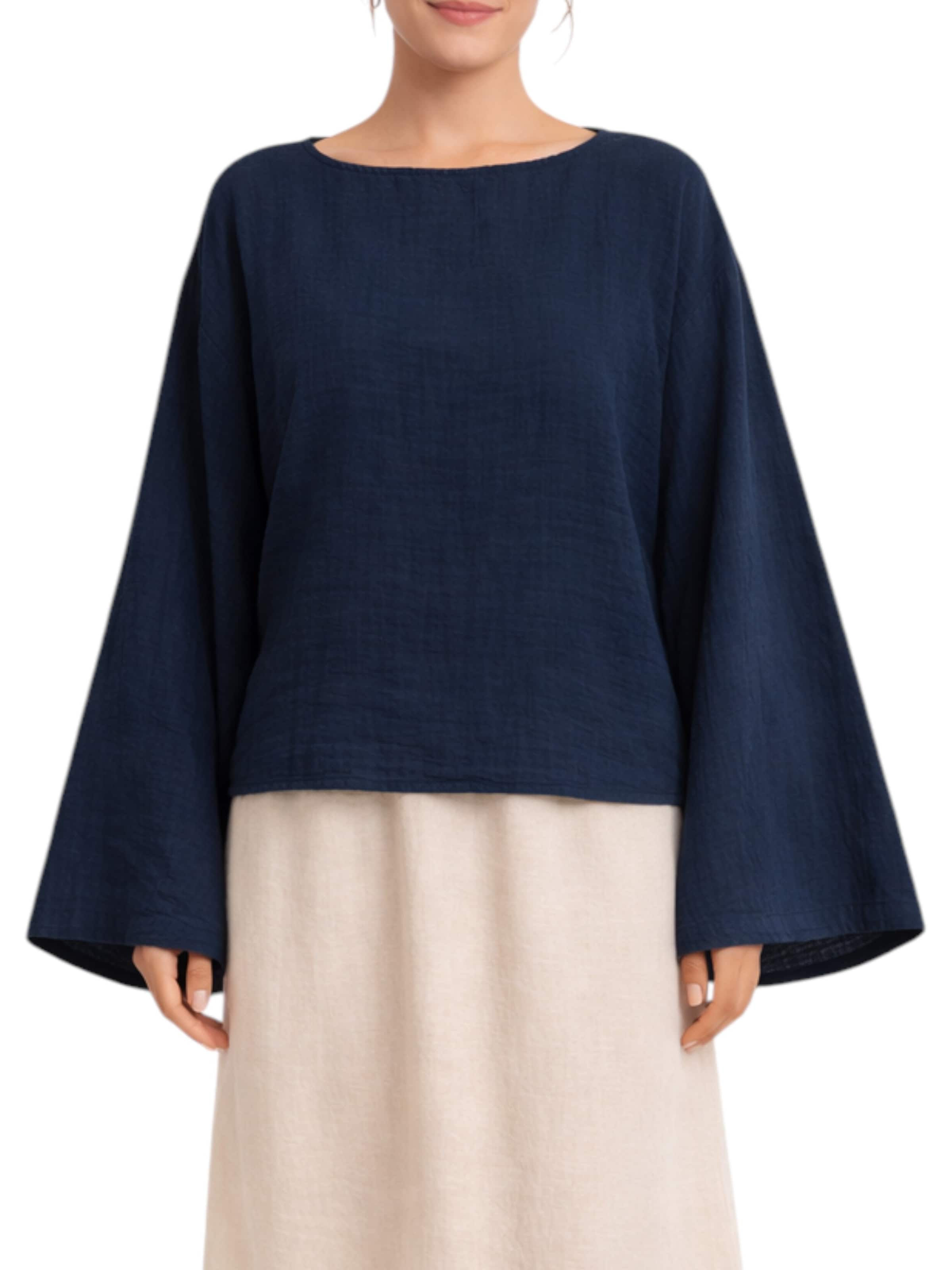 WENOR Blouse 'AVELOA' in Blue: front
