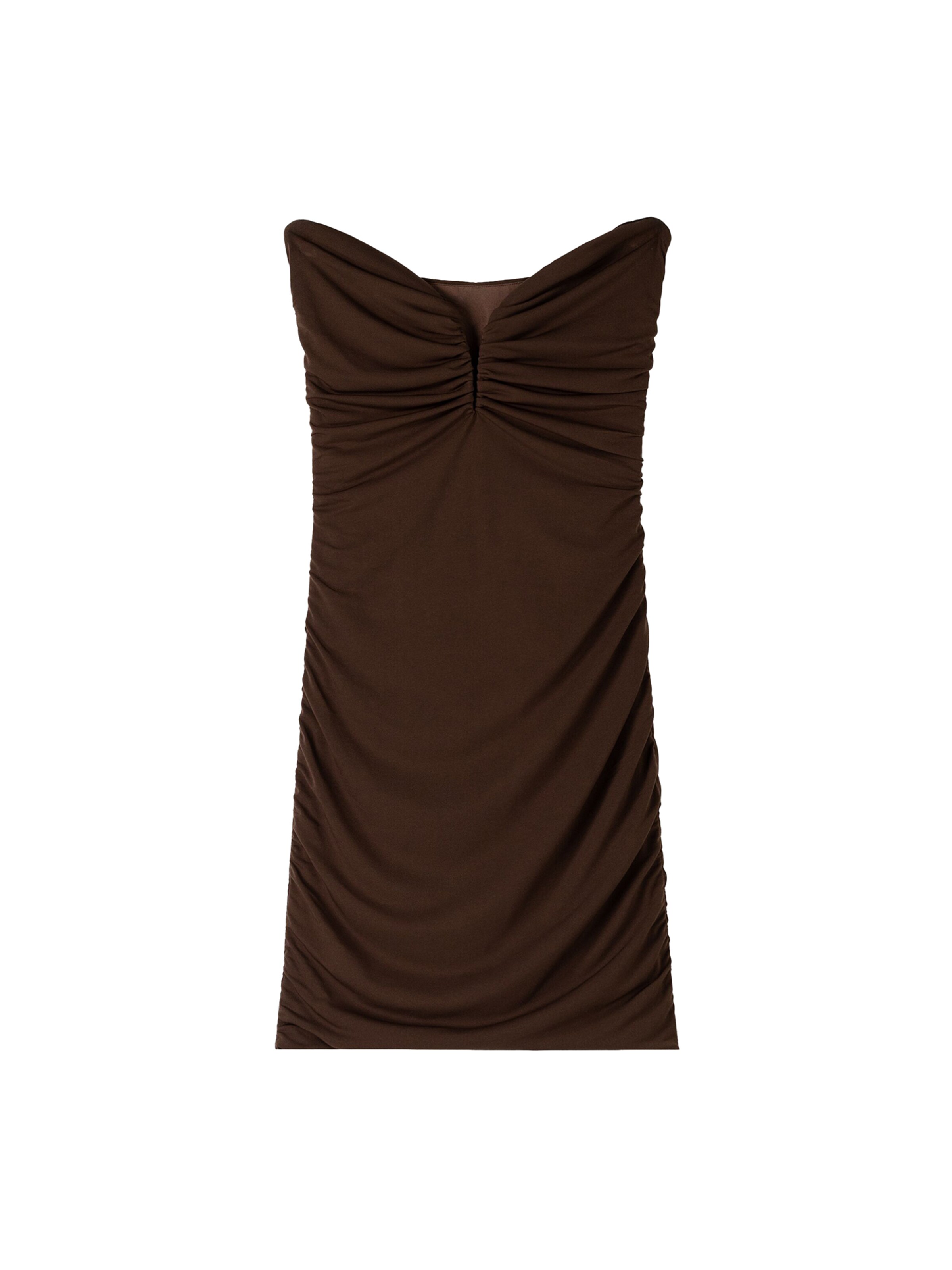 Bershka Cocktailjurk in de kleur Chocoladebruin, Productweergave