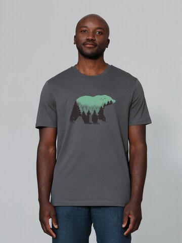 T-Shirt 'Waldbär' Watapparel en gris : devant
