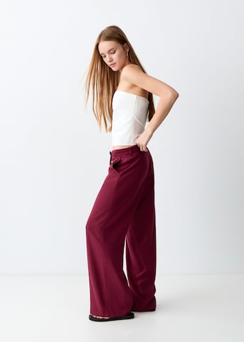 MANGO TEEN Wide leg Pants 'Mourap' in Red