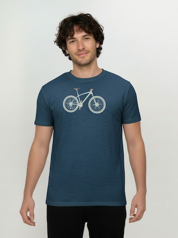 Maglia funzionale ' Loom Bike Mountain ' di GREENBOMB in blu: frontale