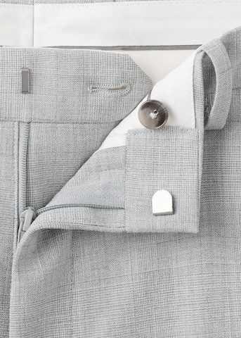 MANGO MAN Slim fit Pleated Pants 'Paris' in Grey