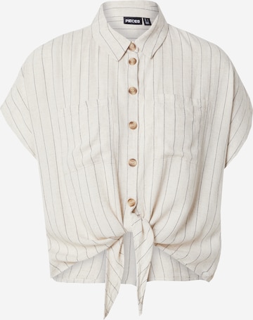 Camicia da donna 'PCPia' di PIECES in beige: frontale