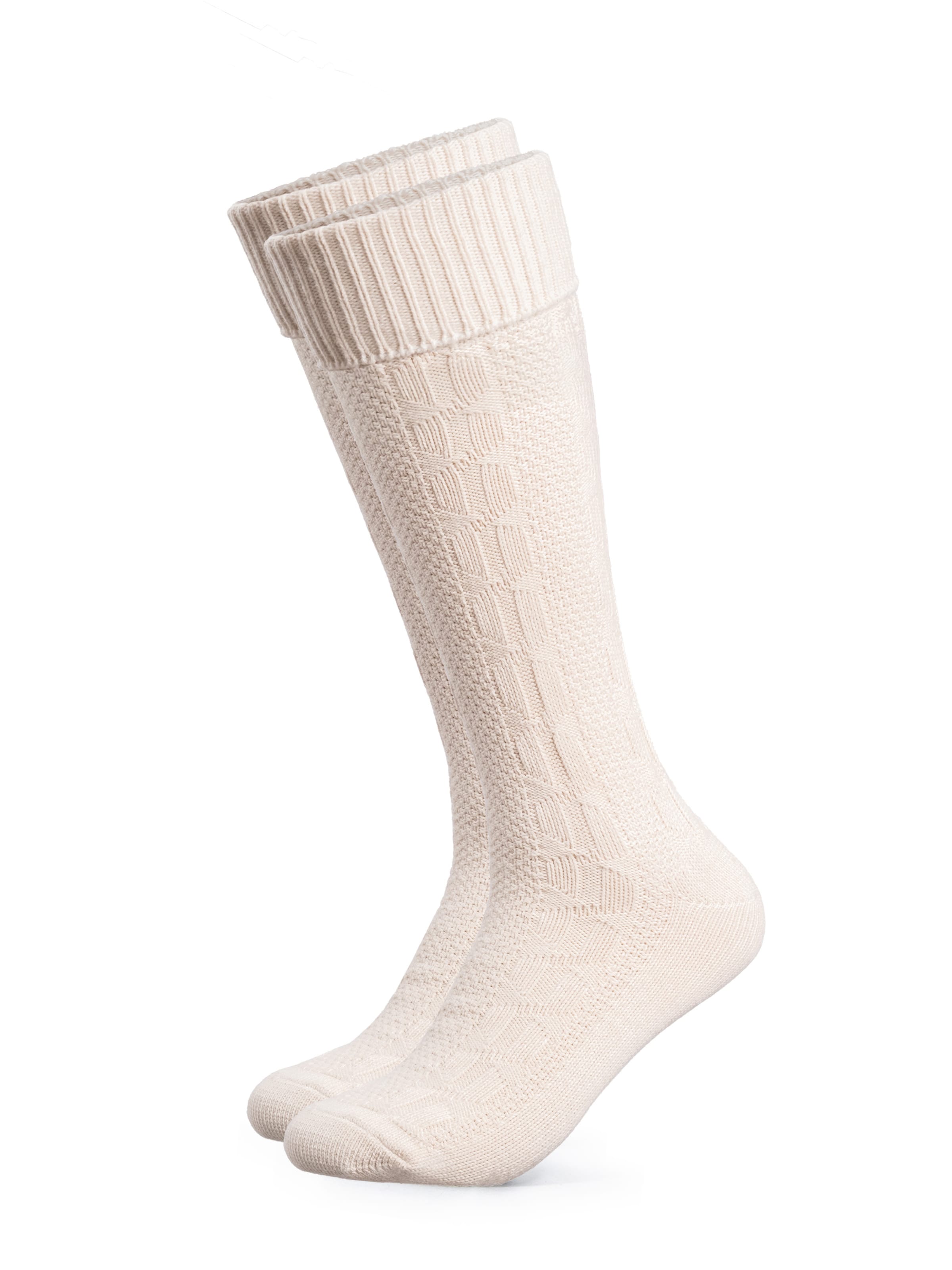 HerzSticht Trachtensocken 'Silberdistel'‌‌‌‌‌‌‌ in Beige: Vorderseite