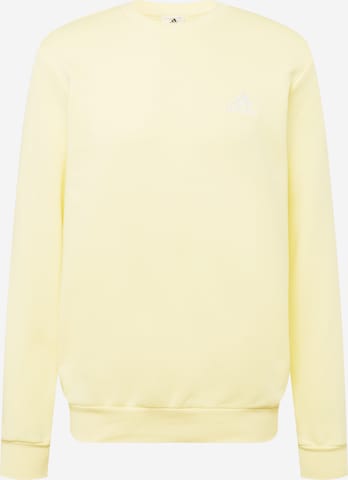 ADIDAS SPORTSWEAR Športna majica 'Essentials Fleece' | rumena barva: sprednja stran