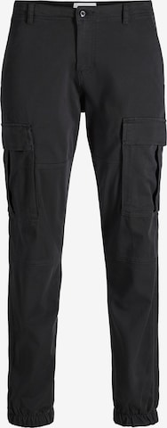 JACK & JONES - regular Pantalón cargo en negro: frente