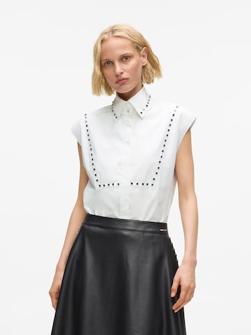 Bluză de la Karl Lagerfeld pe alb: față