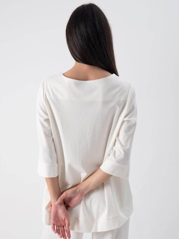 MND Bluse 'Soft touch edged sweater'‌‌‌‌‌‌‌‌‌ in Weiß