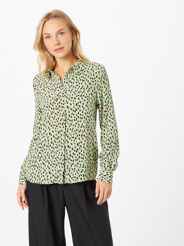 ICHI Blouse 'DUNALA' in Groen: voorkant