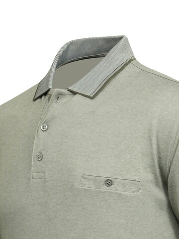 Cizgi Triko Shirt‌‌‌ in Grün