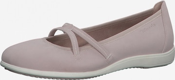 TAMARIS Ballet Flats with Strap in Pink: front