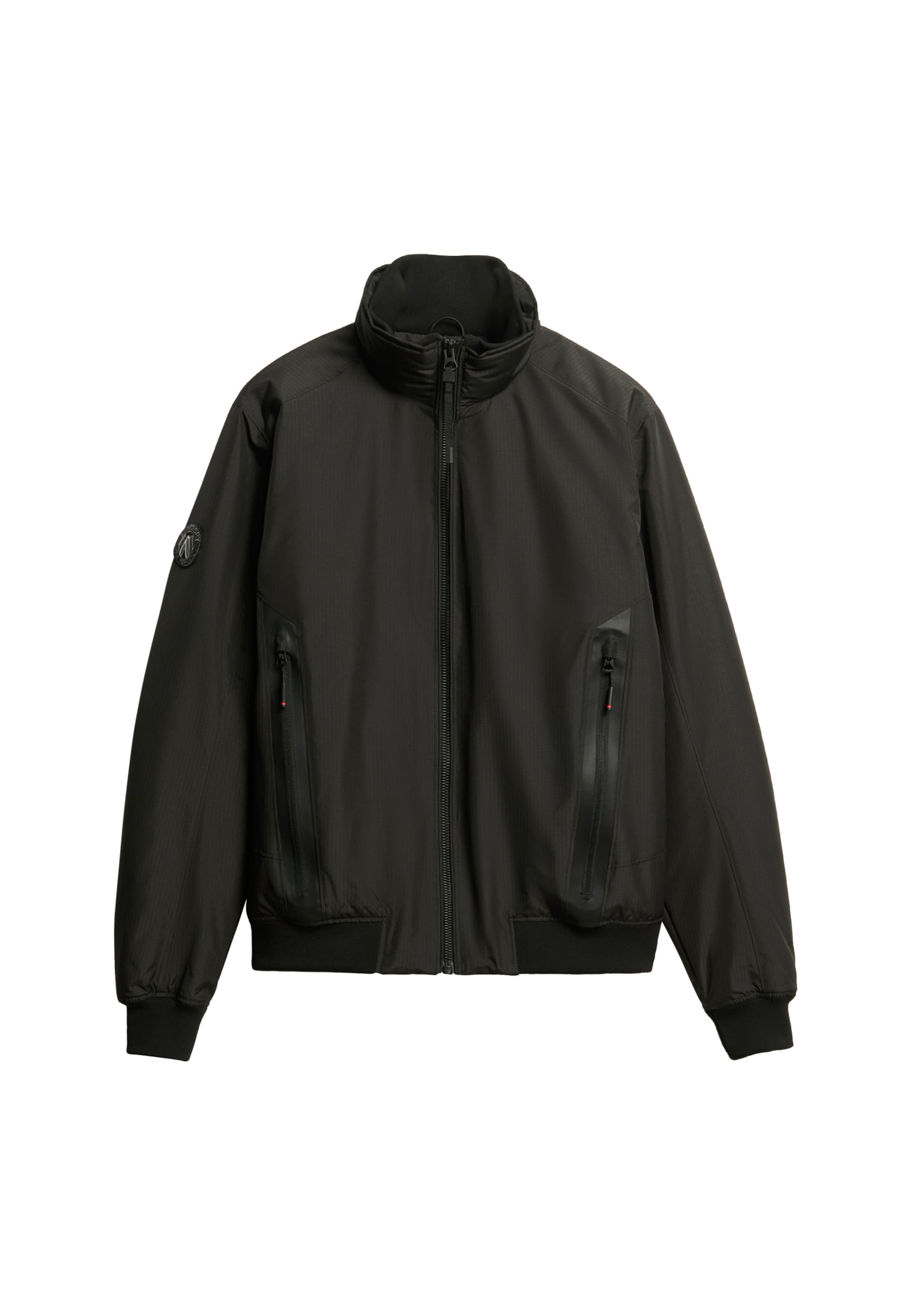 Superdry Tussenjas 'Harrington' in Zwart: voorkant