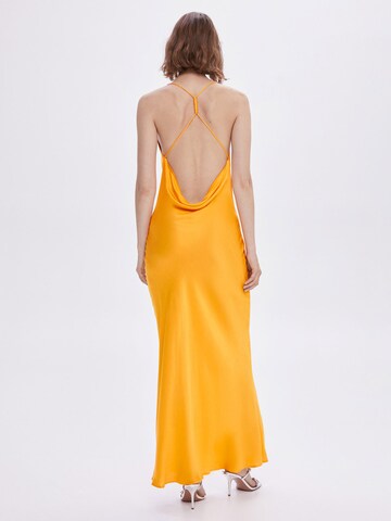 MANGO Evening Dress 'Griega' in Orange