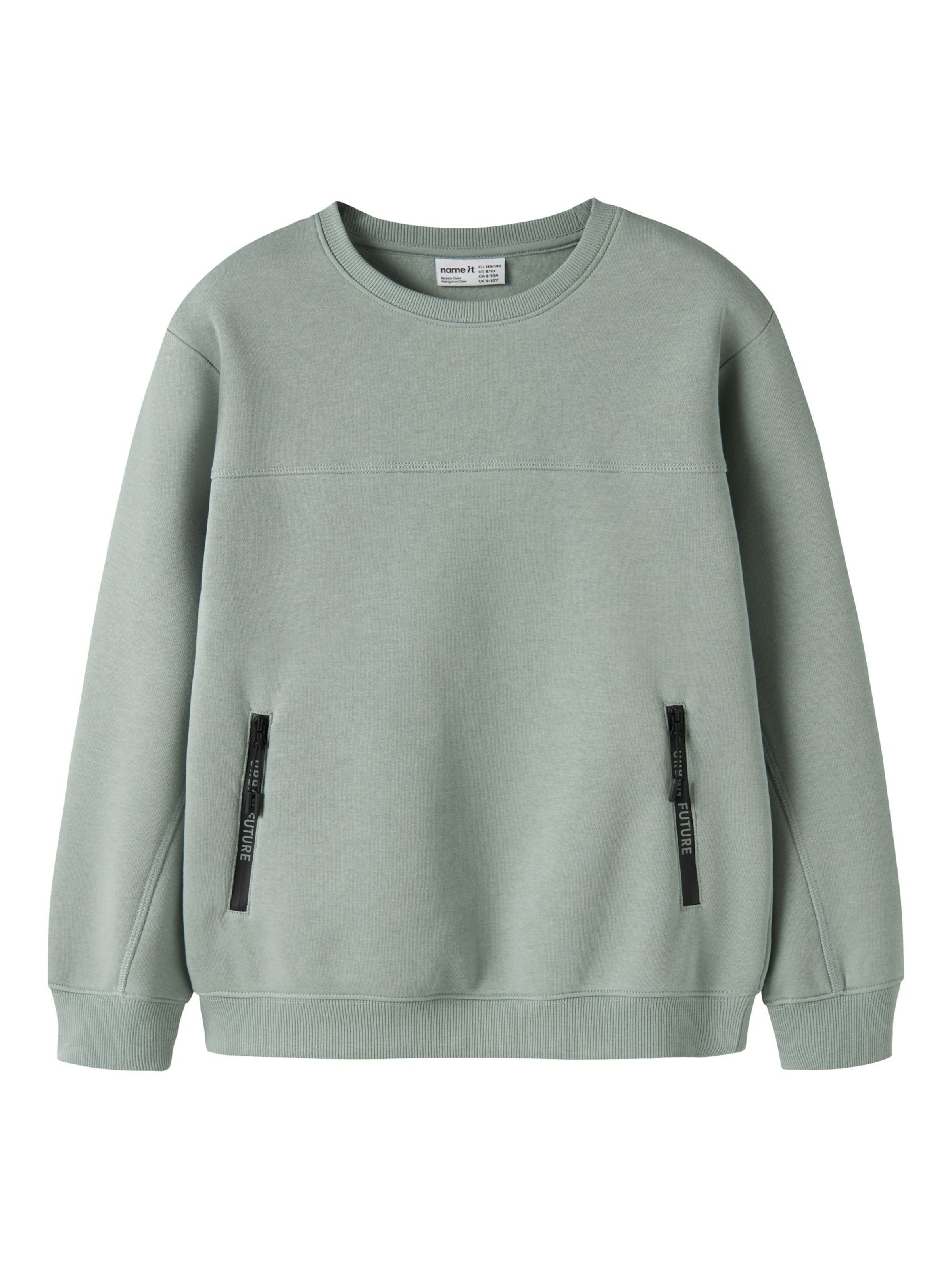 NAME IT Sweatshirt in Groen: voorkant