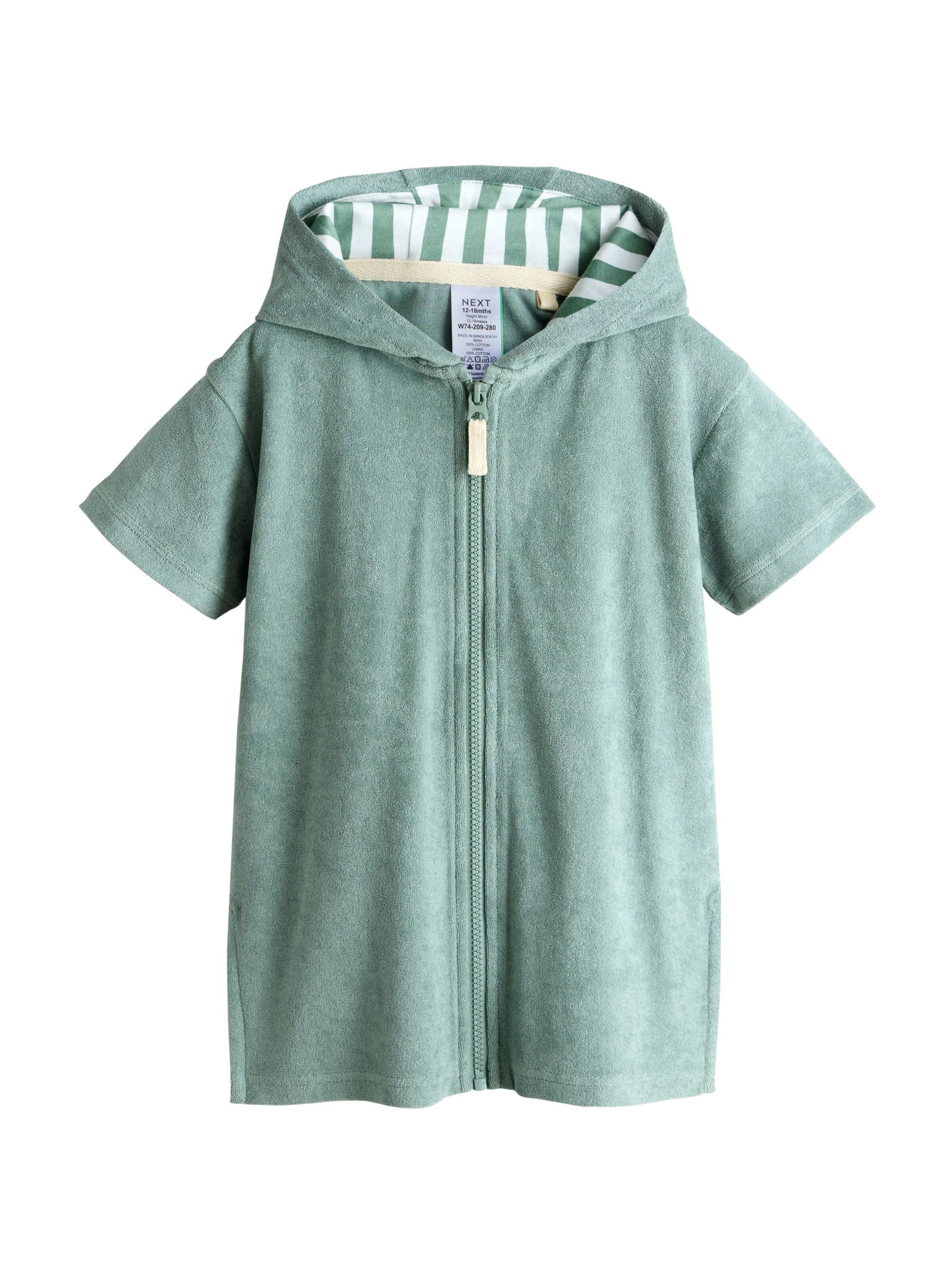 Next Халат за баня в зелено: отпред