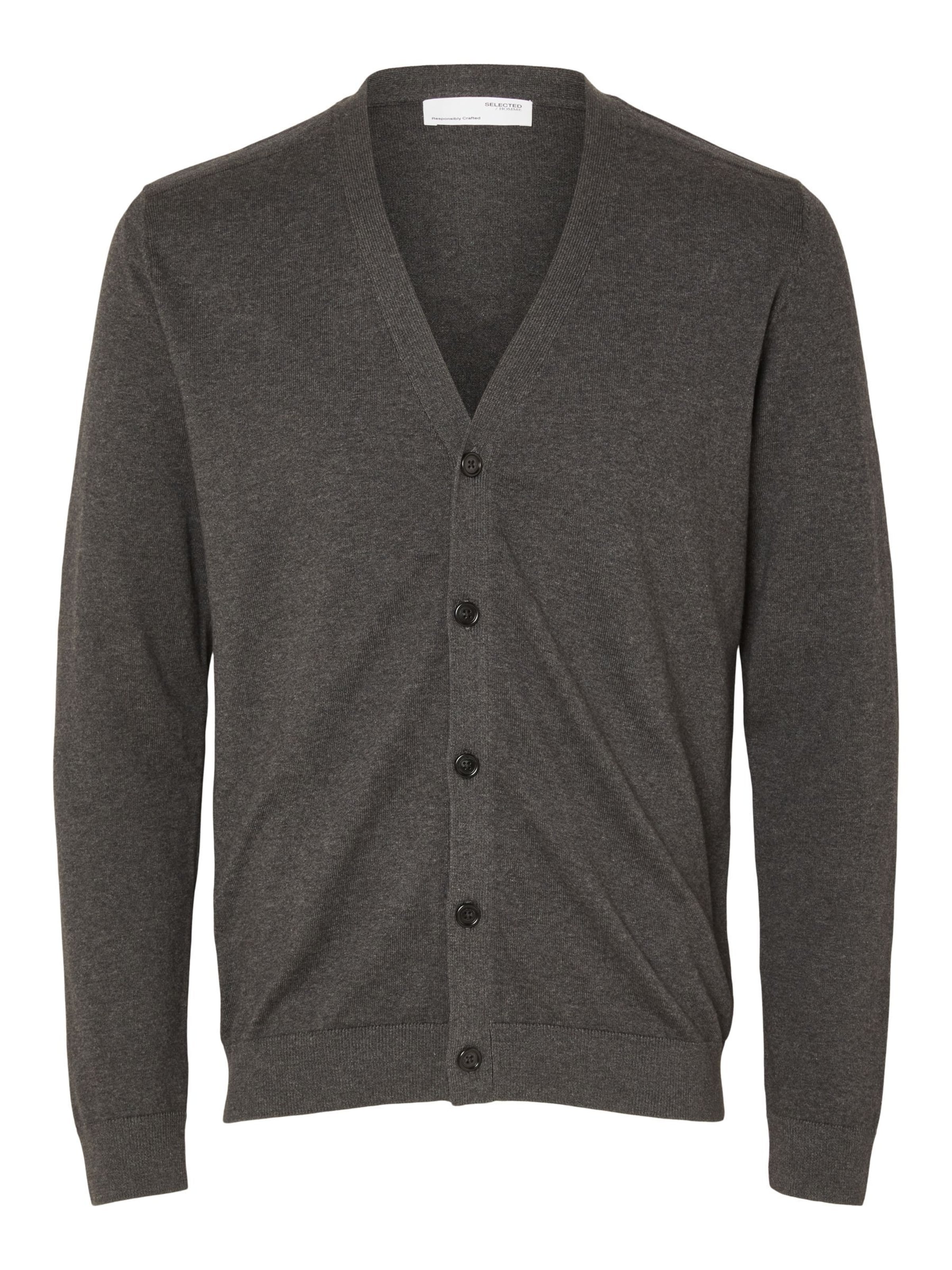 【送料&関税込】Stone Monochrome Cardigan SELECTED Knit Cardigan 'Berg' in Black | ABOUT YOU