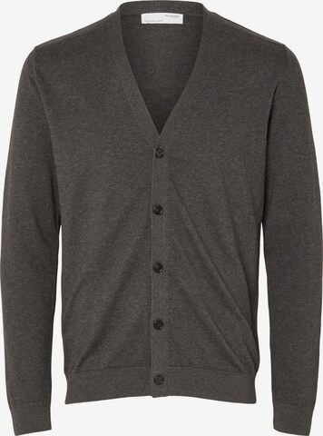 SELECTED HOMME Gebreid vest 'Berg' in Grijs: voorkant