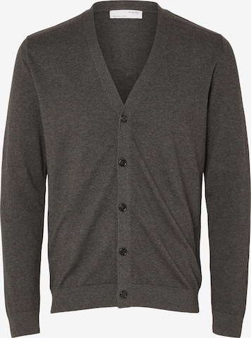 SELECTED HOMME Knit Cardigan 'Berg' in Grey: front