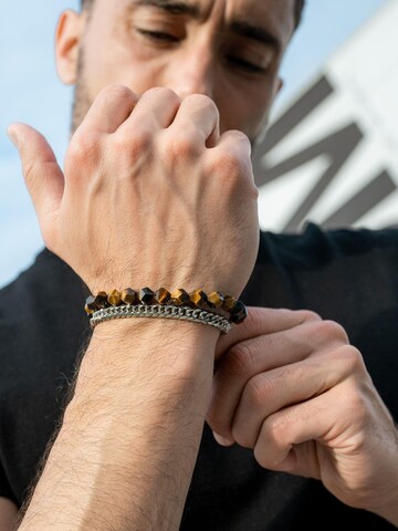 GT Collection Armband 'Faceted-Bead' in Bruin
