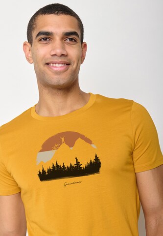 GREENBOMB Shirt 'Nature Forest Happy' in Yellow