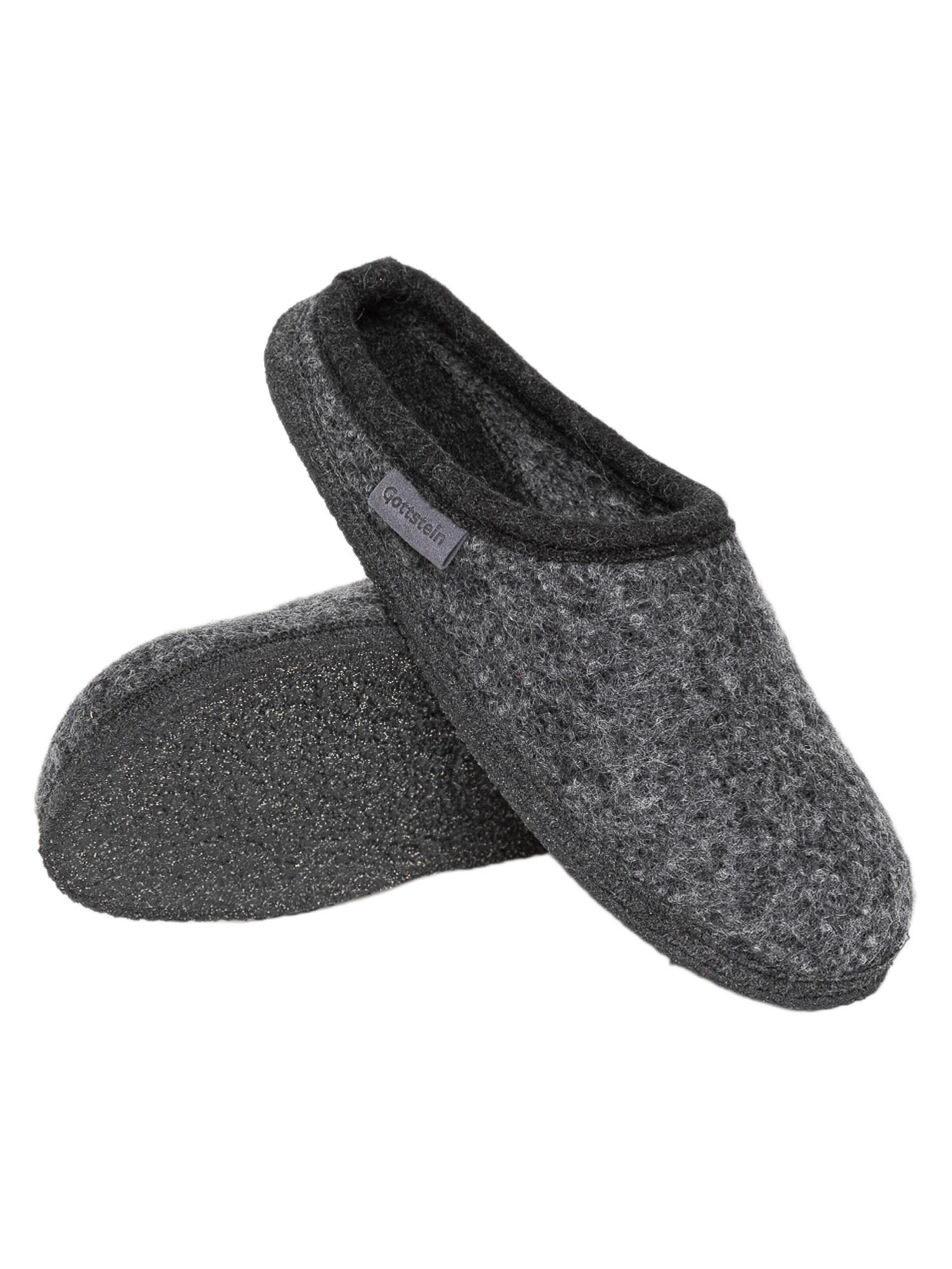 Gottstein Slippers 'Wool Venture' in Grey