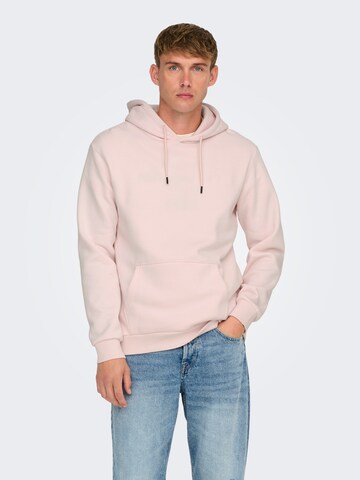 Only & Sons Regular fit Sweatshirt 'ONSCERES' in Pink: front