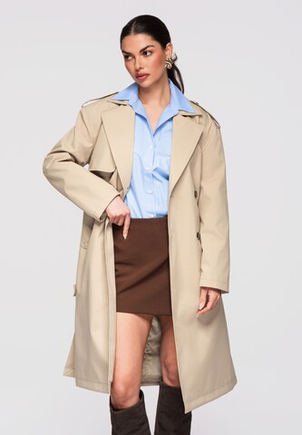 Manteau mi-saison 'OW-COLC-0117' Ombre en beige