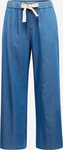 ONLY Carmakoma Wide leg Broek 'BEA' in Blauw: voorkant