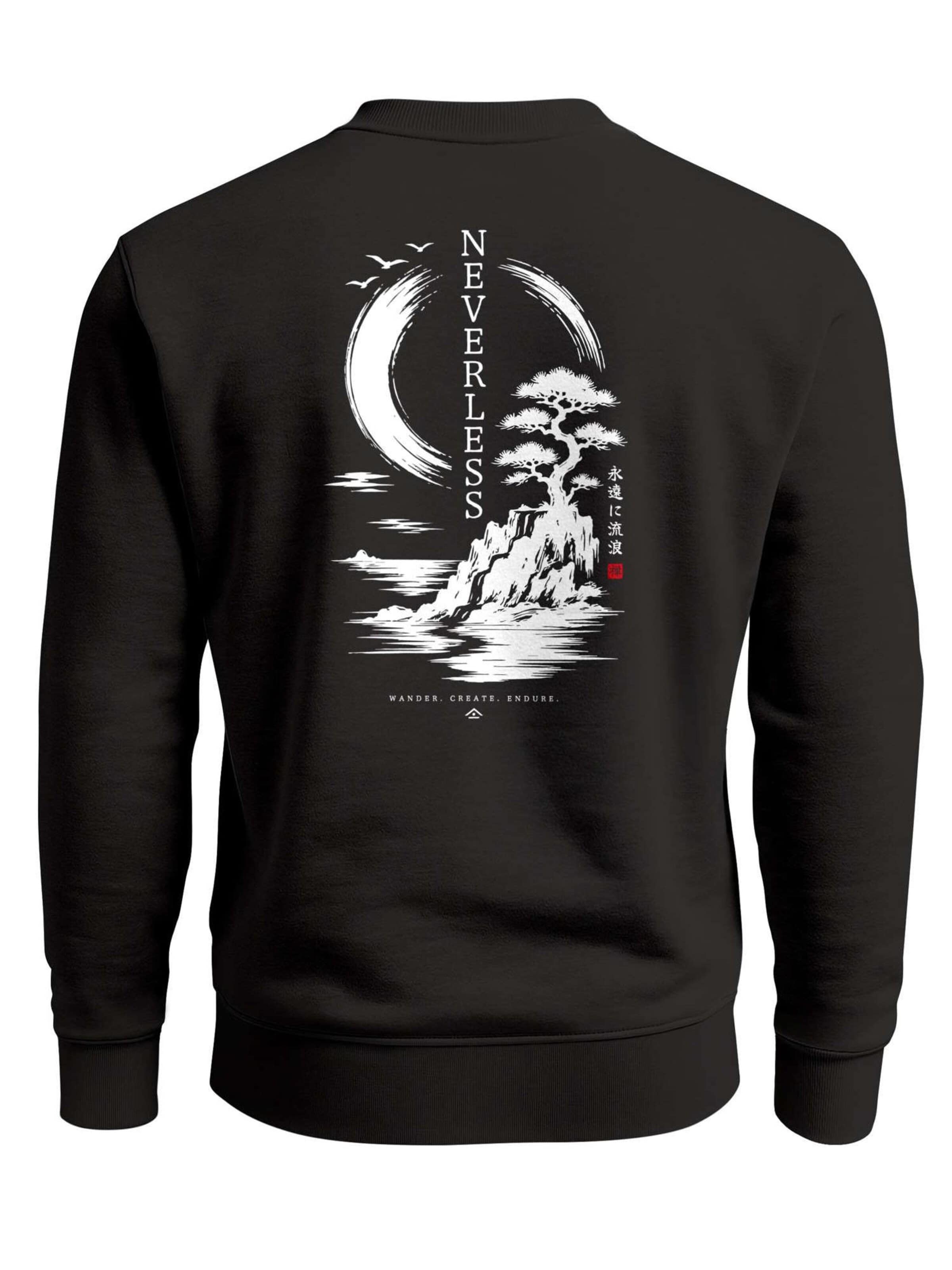 Neverless Sweatshirt 'Spirit of Japan' in Black: front