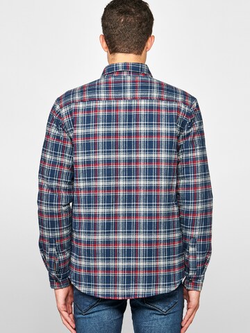 KOROSHI Comfort fit Button Up Shirt in Blue