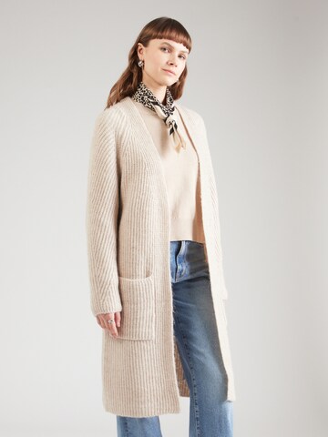 NÜMPH Gebreid vest 'ZINDI' in Beige: voorkant