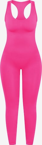 Smilodox Jumpsuit ' Seamless Elsie ' in Pink: front