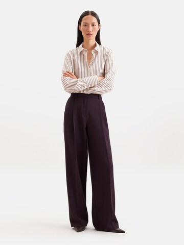 Wide Leg Pantalon à plis SEIDENSTICKER en rouge