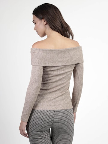 admas - Top 'ADMAS Camiseta Manga Larga Bandeau Melange para Mujer' en beige