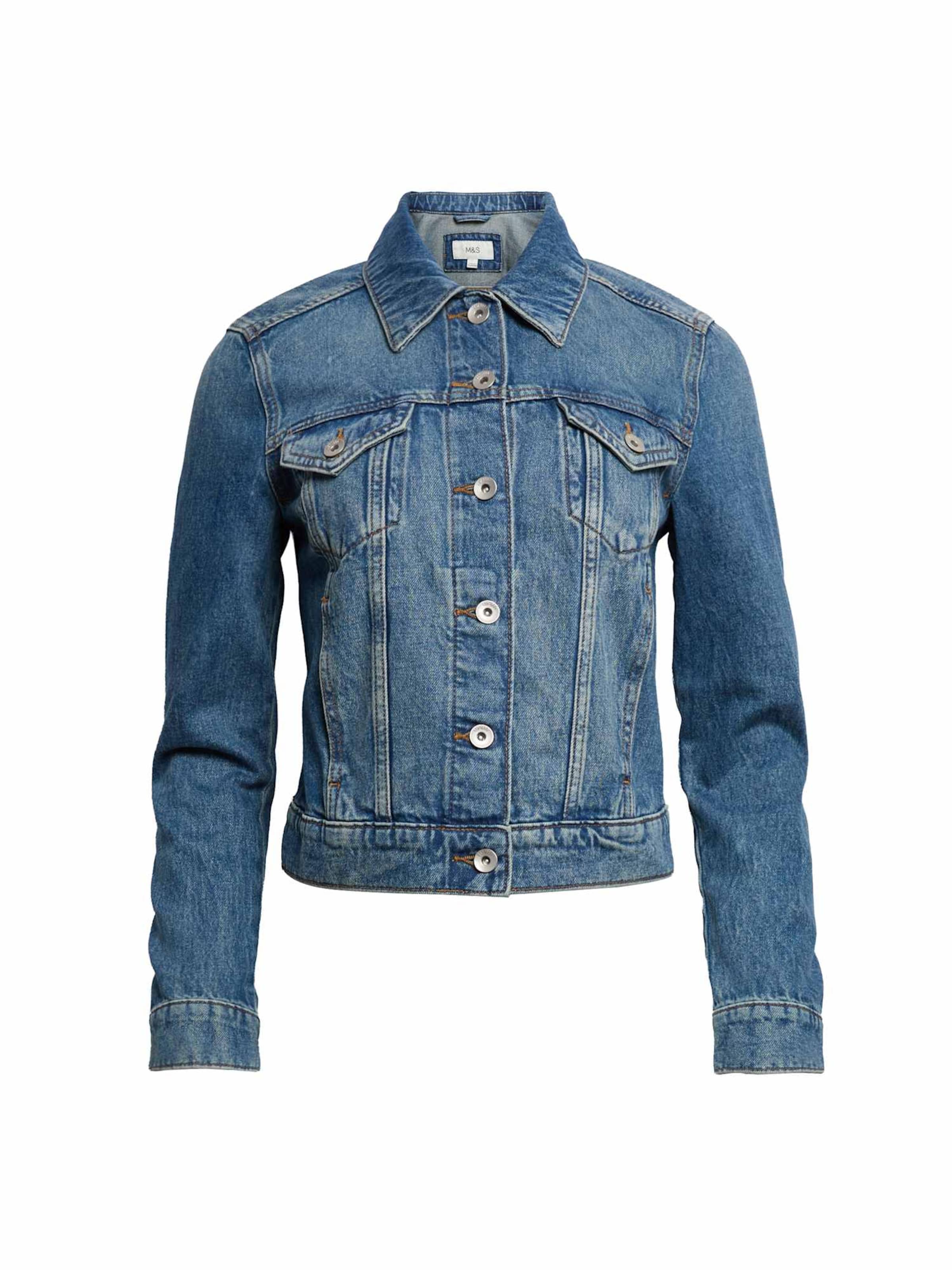 Veste mi-saison Marks & Spencer en bleu : devant