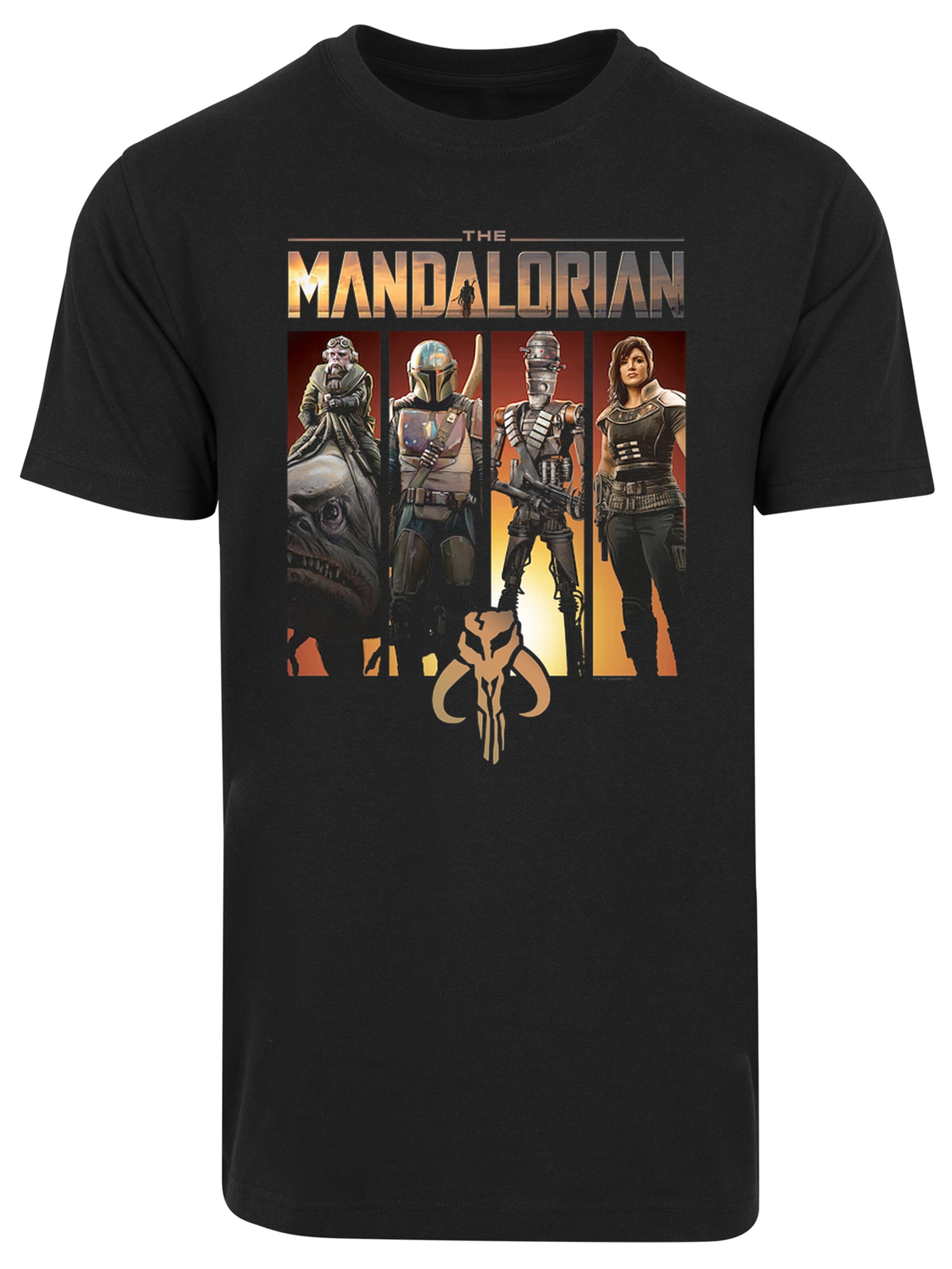 T-Shirt 'The Mandalorian' F4NT4STIC en noir : devant