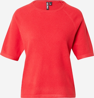 Pull-over 'PCBREE' PIECES en rouge : devant