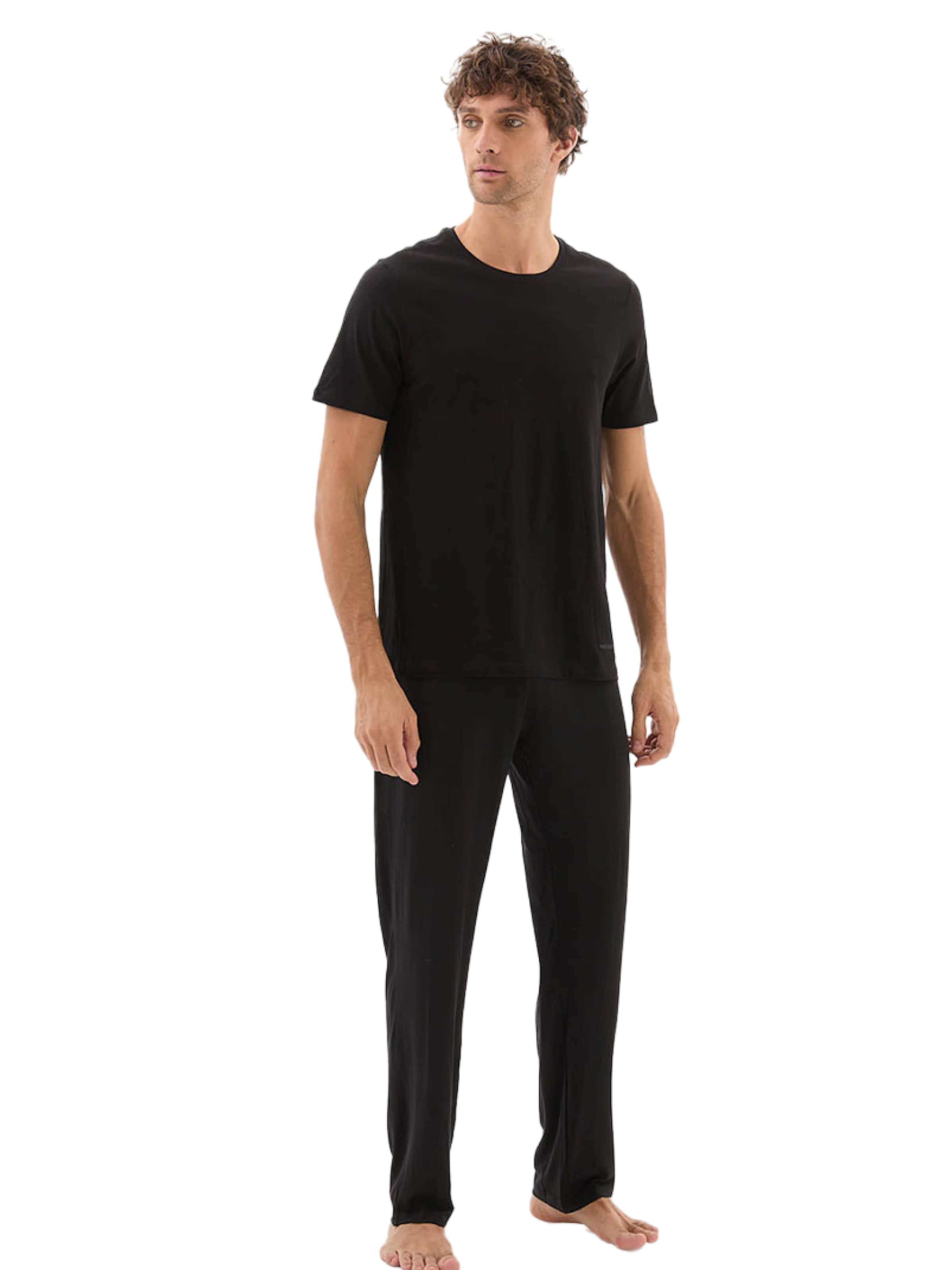 Blackspade Long Pajamas in Black: front