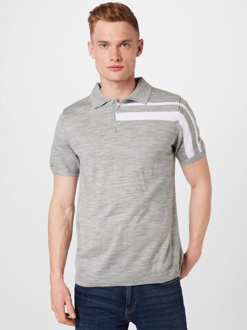 BURTON MENSWEAR LONDON Тениска в сиво: отпред