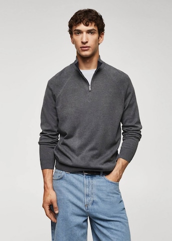 MANGO MAN Sweater in Grey: front