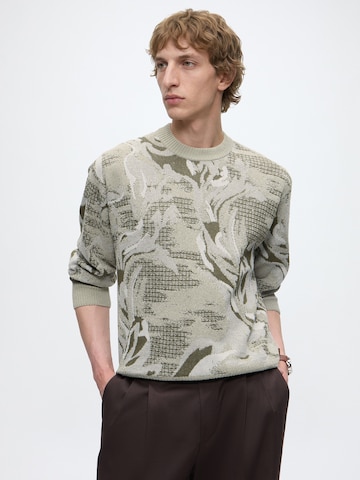 BOSS Sweater 'Afloralo' in Beige