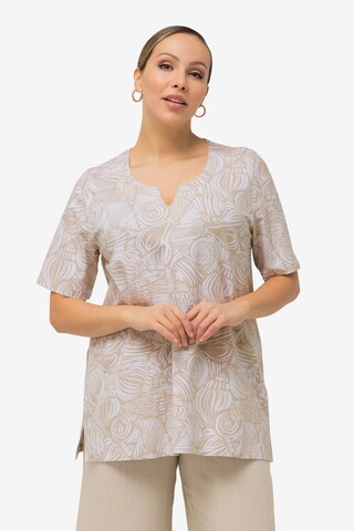 Ulla Popken Shirt in Beige: voorkant