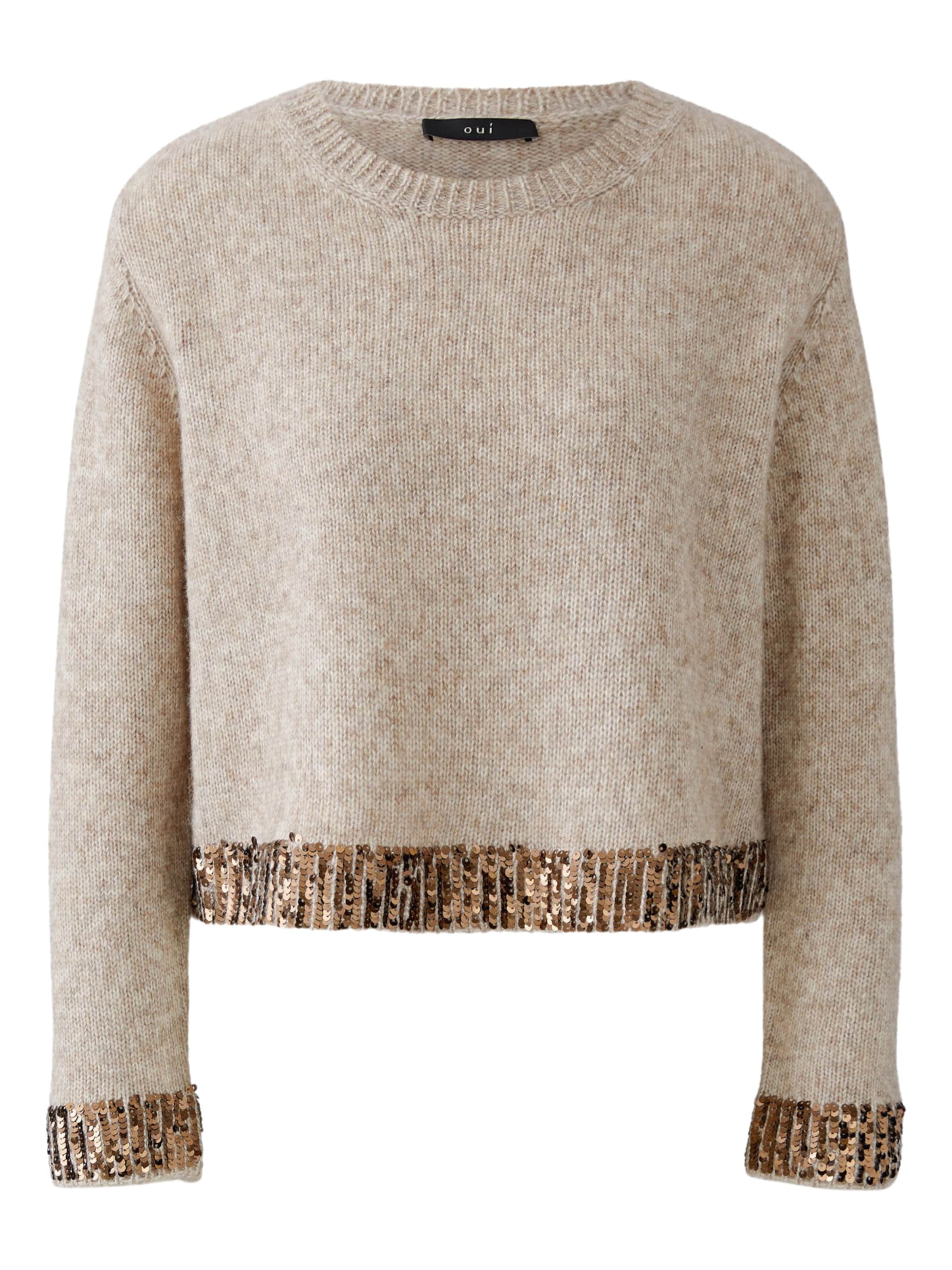 Pullover di OUI in beige: frontale